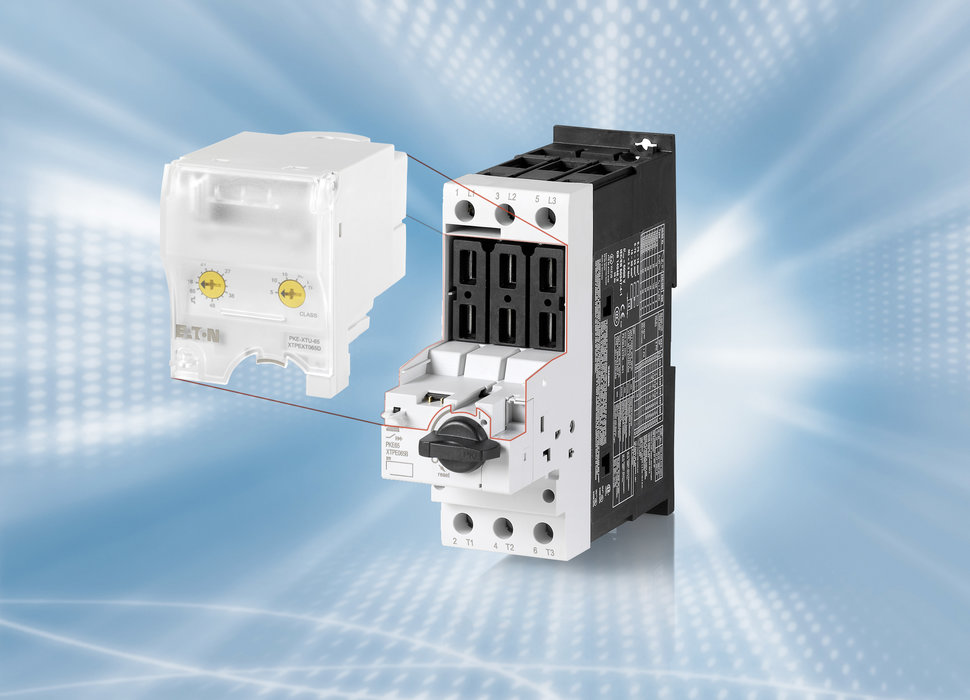 PKE 65 Motor-Protective Circuit-Breaker with Electronic Wide-Range Overload Protection Extends the PKE Range.